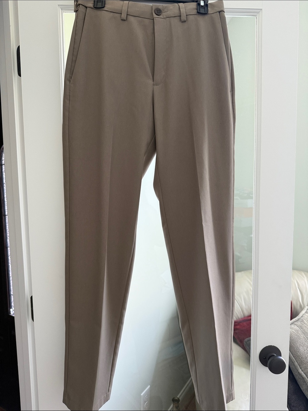 Haggar Men's Classic Fit Dress Pants in Taupe